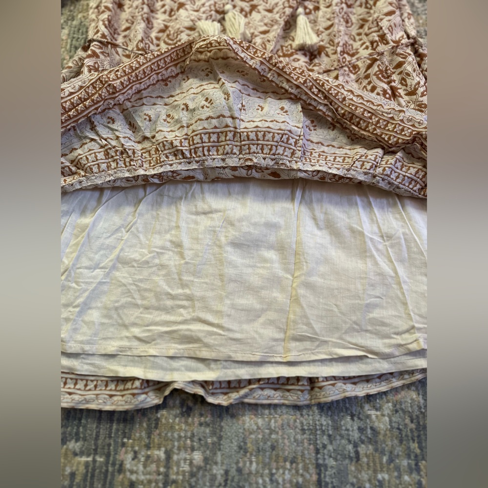 Cleobella Rosy Mini Dress Tamil Block Print Revolve Boho Romantic Cottagecore - Picture 11 of 12